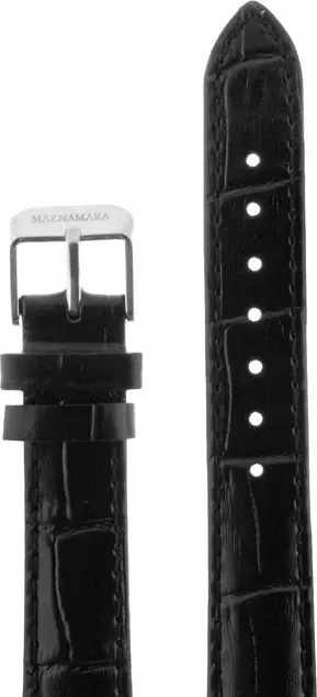 Ремешки maknamara 16 мм чер крокодил сер заст mp-16018
