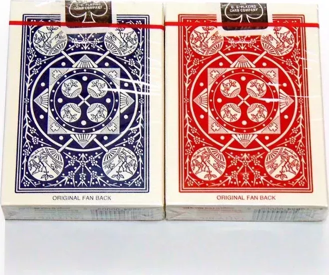 Карты "Tally-Ho Standard Index red/blue Fan"