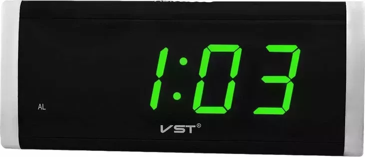 Сетевые часы vst730-4 220В зел.цифры+сетевой кабель