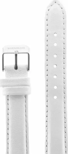 Ремешки maknamara 16 мм бел сереб заст mp-16121