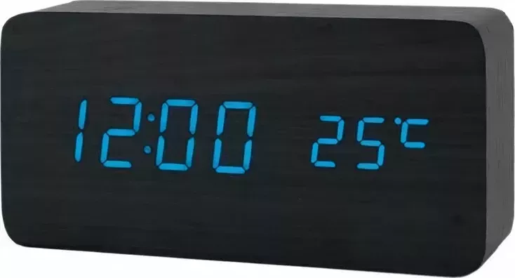 Сетевые часы vst862-5 син.цифры (черный)+usb кабель (без адаптера)