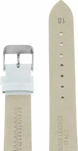 Ремешки maknamara 18 мм бел мат сер заст mp-18119