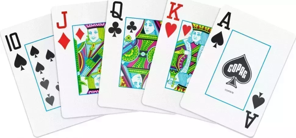 Карты "1546 Elite Plastic Poker Size Jumbo Index green Single deck"